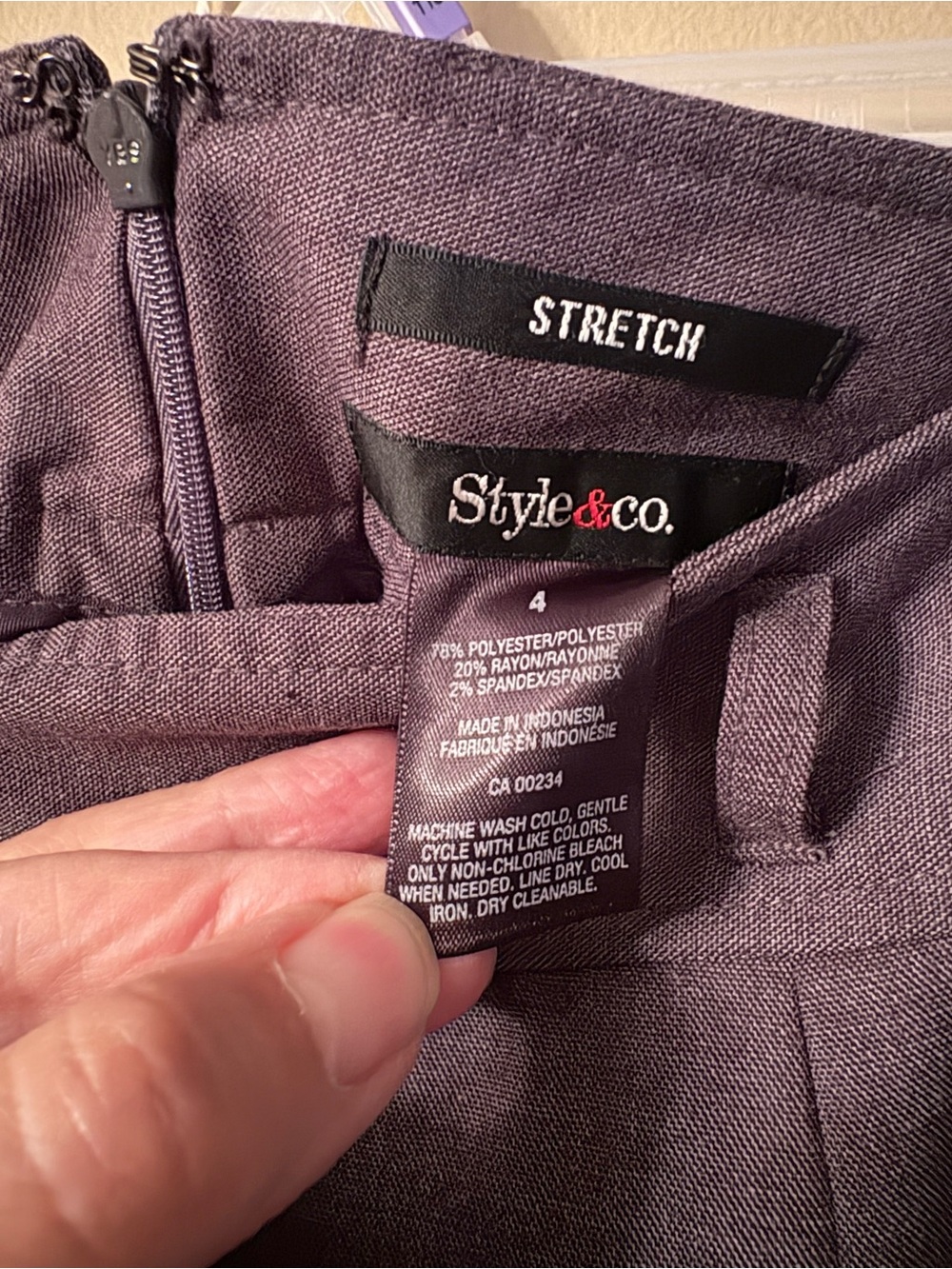 NWT Style & Co. Grey Pleated A-Line Midi Skirt - Size 4 - Picture 6 of 9